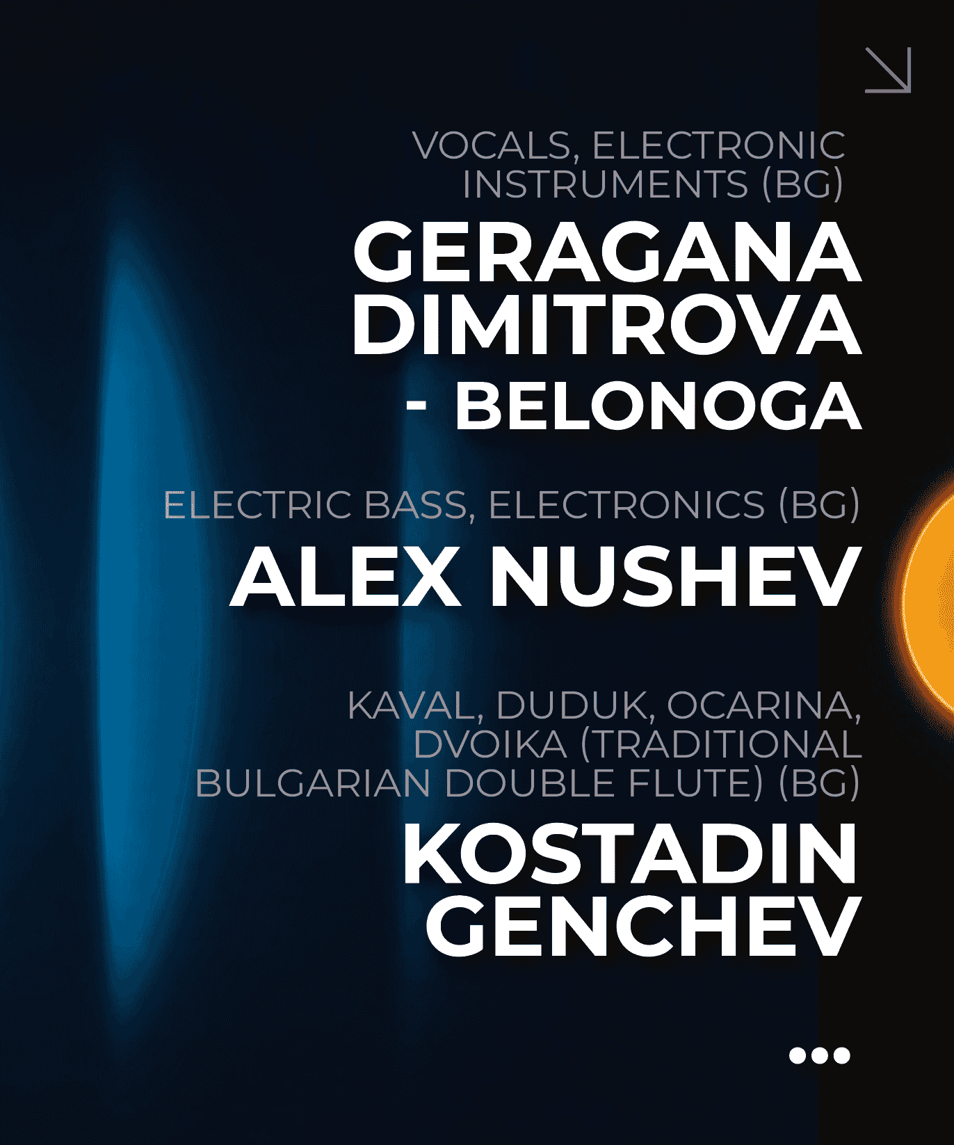 Belonoga line-up post listing vocals, bass and traditional instruments